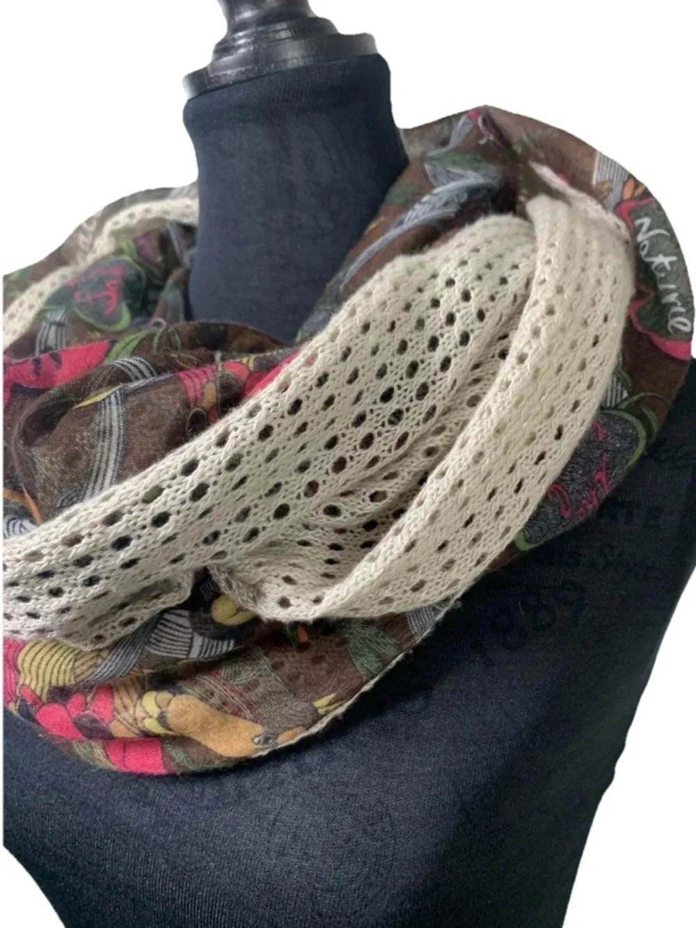 Sakroots Reversible Infinity Birds Peace Nature Print Scarf Bohemian Artsy